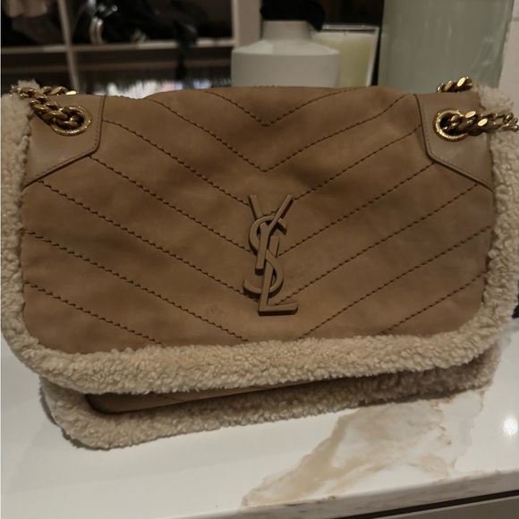 SAINT LAURENT NIKI shearling bag - Picture 2 of 4